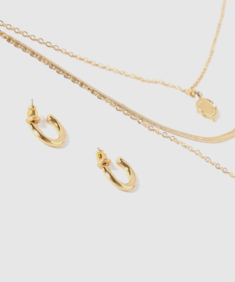 Set de Collares y Aretes en Tonos 
