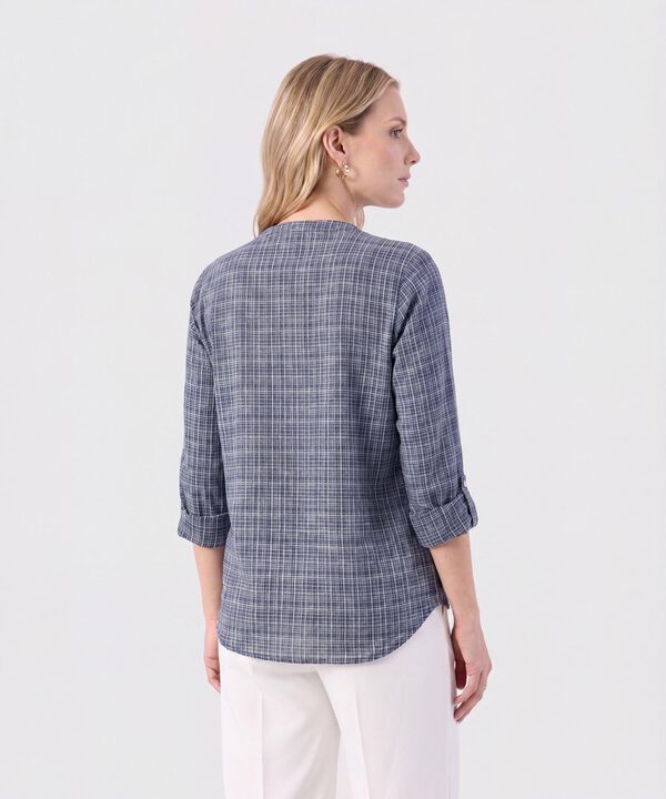 Blusa Cuello V Manga Larga Para Mujer