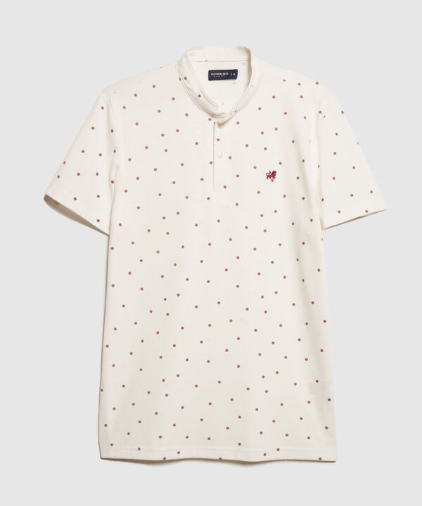 Polo Estampada, Cuello Mao Sin Bolsillo