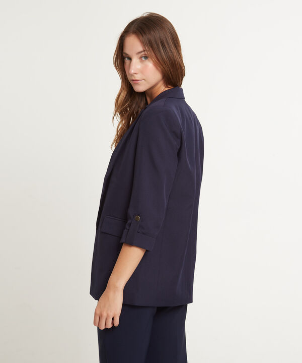 Blazer Unicolor Con Charretera