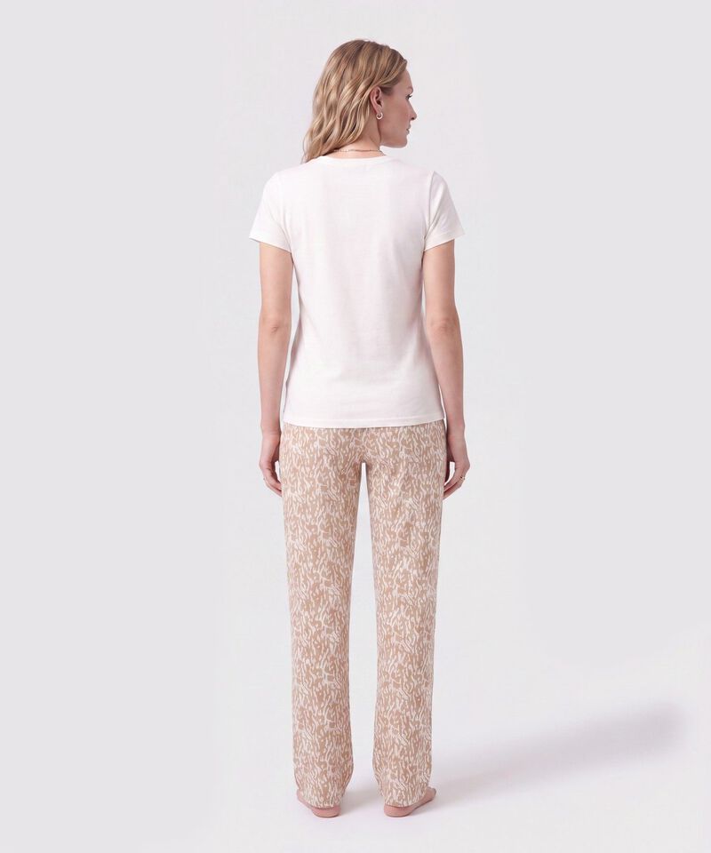 Pijama De Pantal&oacute;n Y Cuello Redondo Mujer