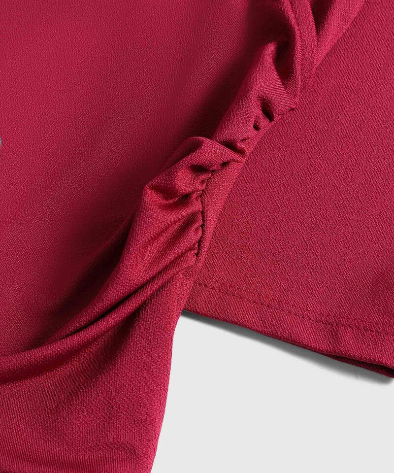 Blusa Cruzada Manga Tres Cuartos Mujer