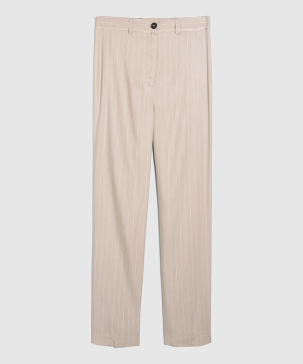 Pantalón Clásico Preteñido A Rayas