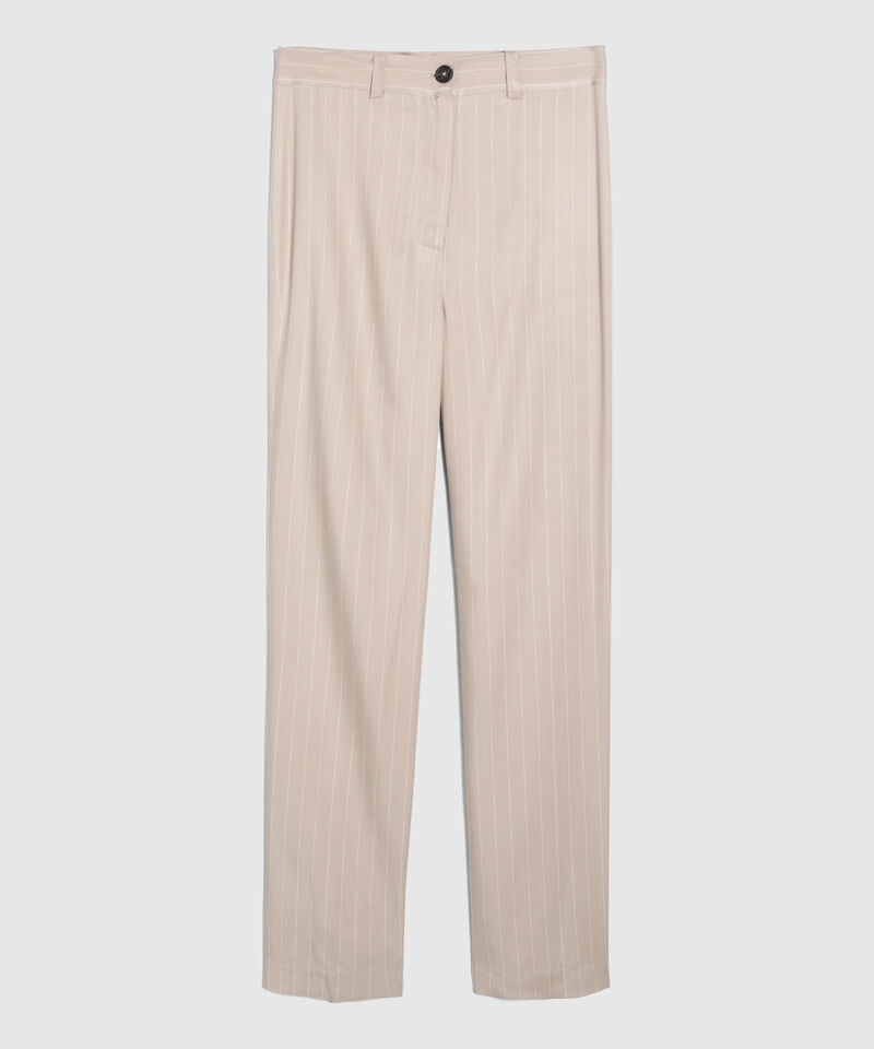 Pantalón Clásico Preteñido A Rayas