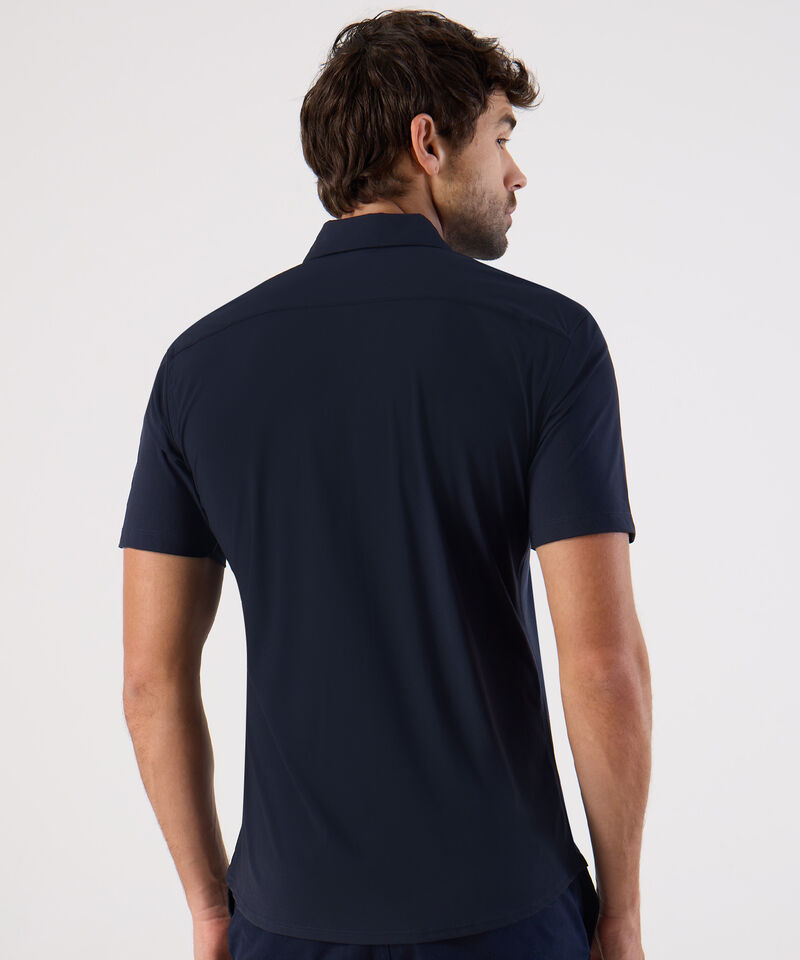 Camisa Slim Fit Manga Corta Para Hombre