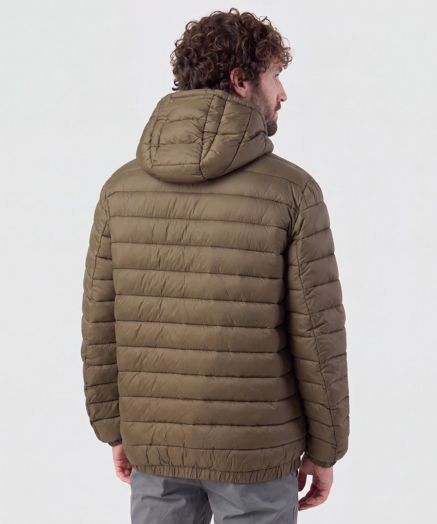 Chaqueta Acolchada Con Capota Hombre