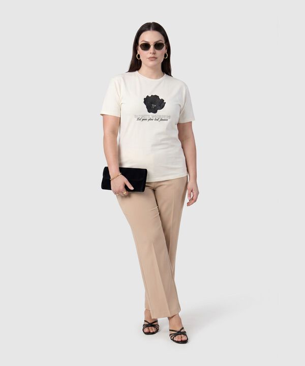 Camiseta Texturizada Manga Corta Para Mujer Curvy