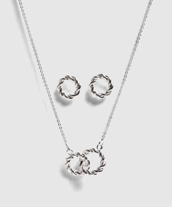 Set De Collar Y Aretes Trenzados Para Mujer image number null