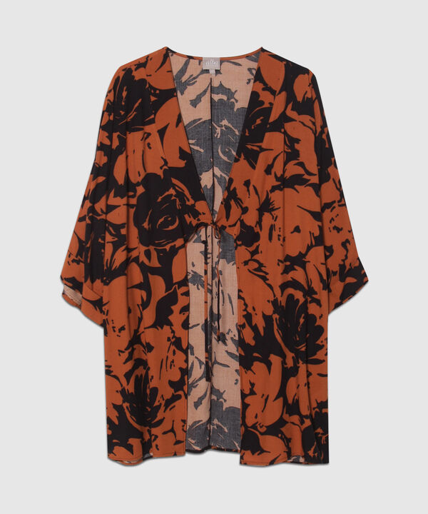 Kimono con Estampado Floral