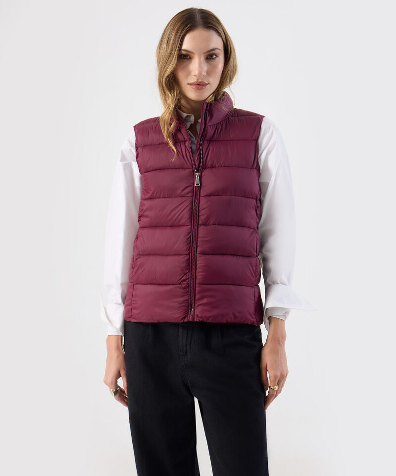 Chaleco Mujer Acolchado Cuello Alto Cremallera