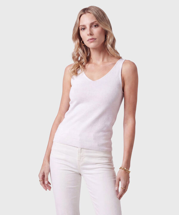 Top Sin Mangas Con Escote En V