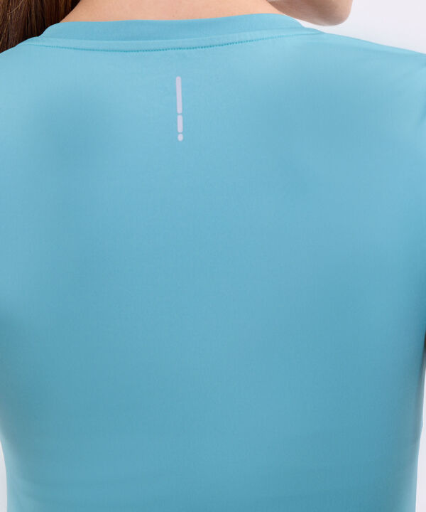 Camiseta manga corta unicolor para mujer