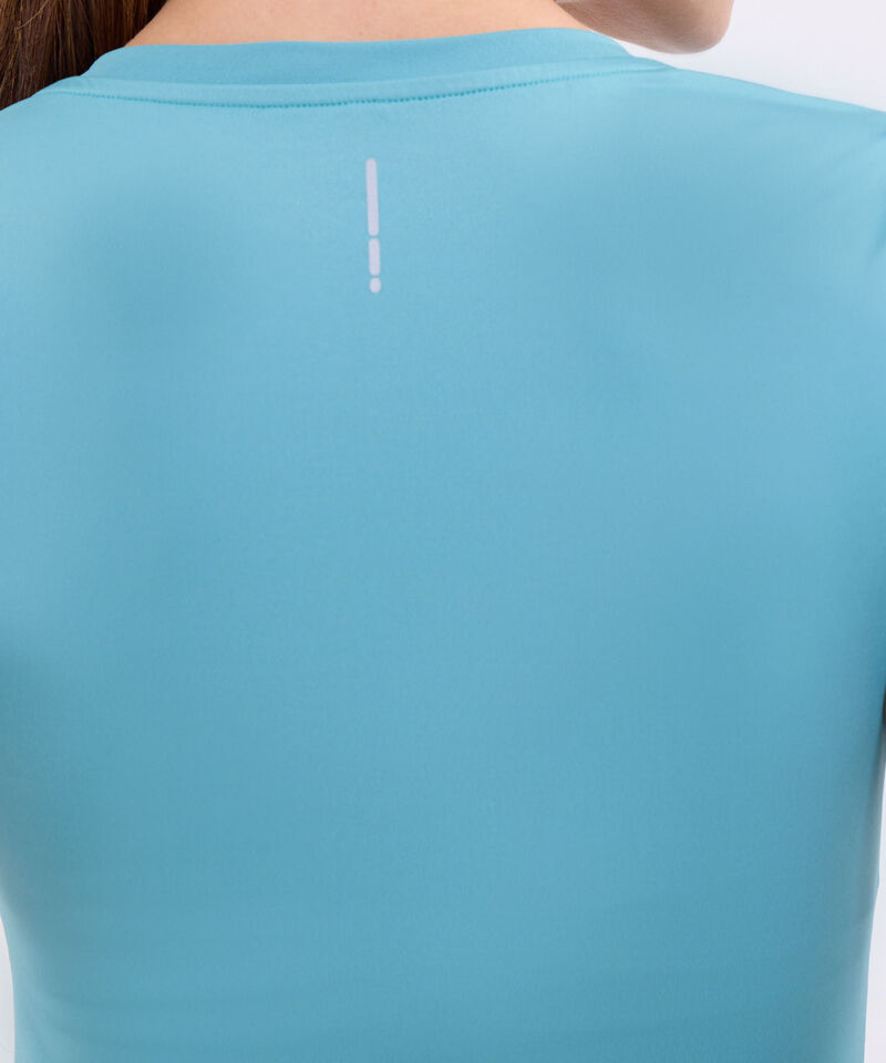 Camiseta manga corta unicolor para mujer