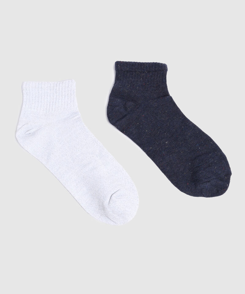 Medias Tobilleras de Tejido Básico Para Mujer