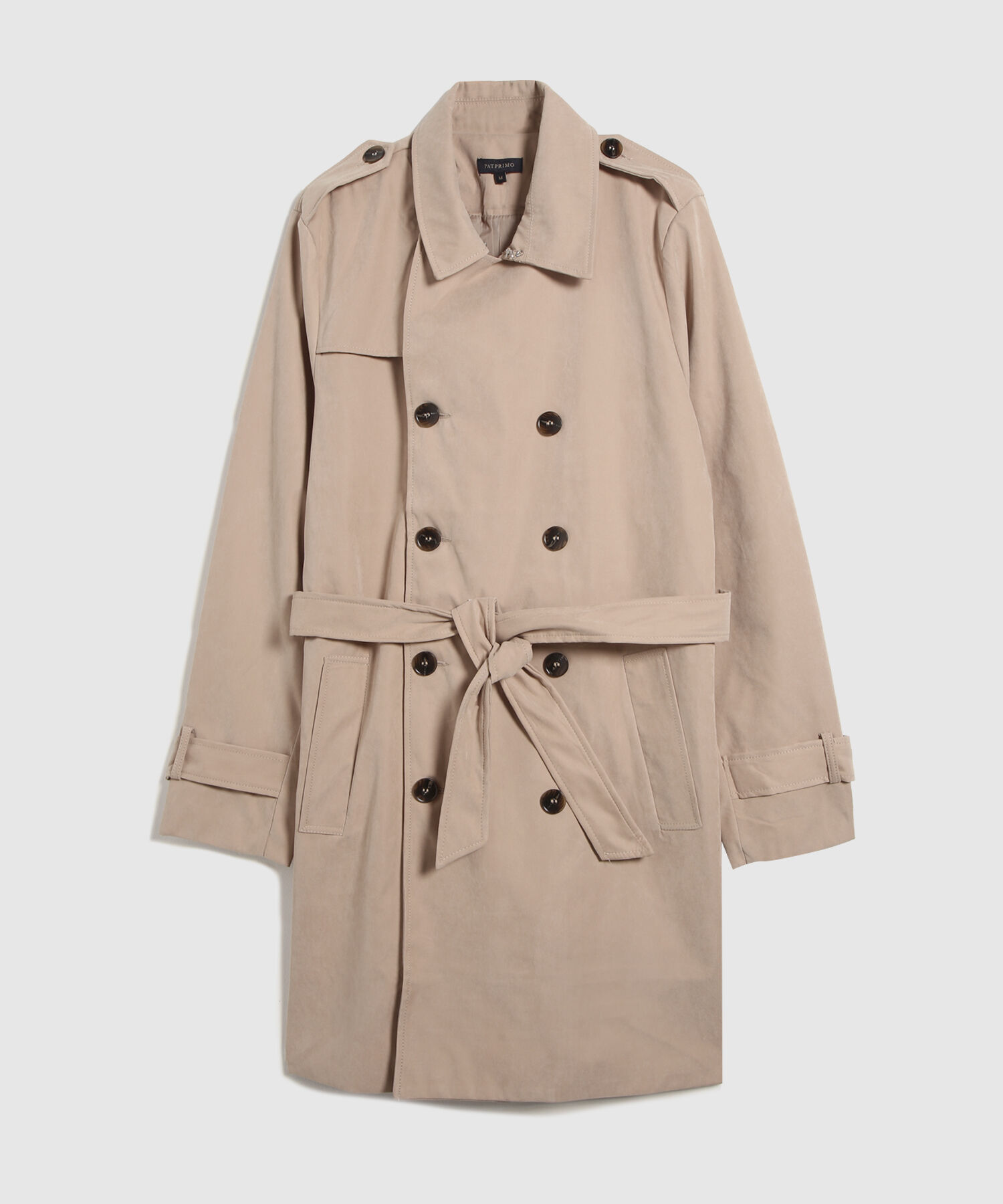 Chaqueta Unicolor Tipo Trench