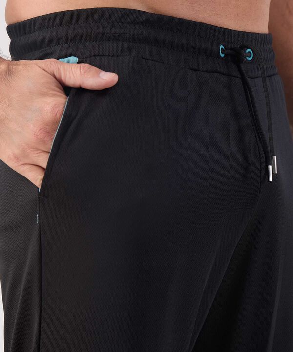 Pantalon Punto Con Cortes En Contraste image number null