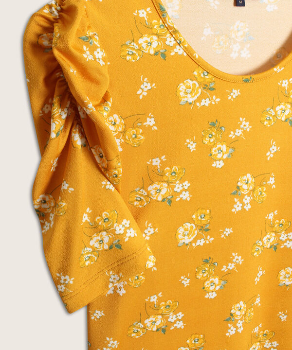Camiseta Estampada con Ruche image number null