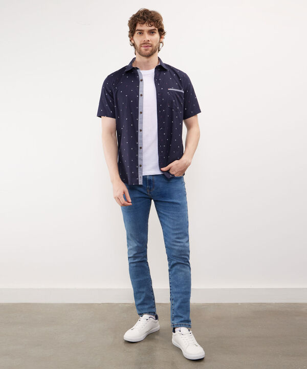 Camisa Estampada Manga Corta