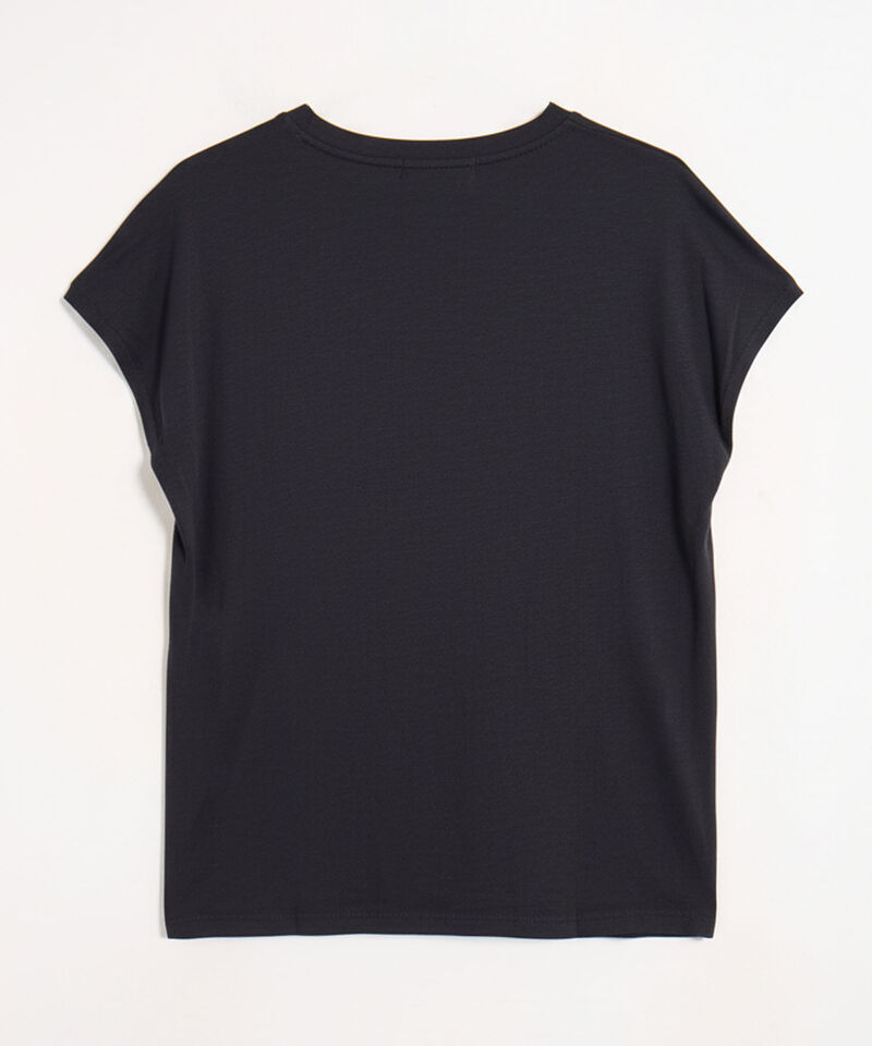 Camiseta Detalle Aplicaciones Casual Mujer