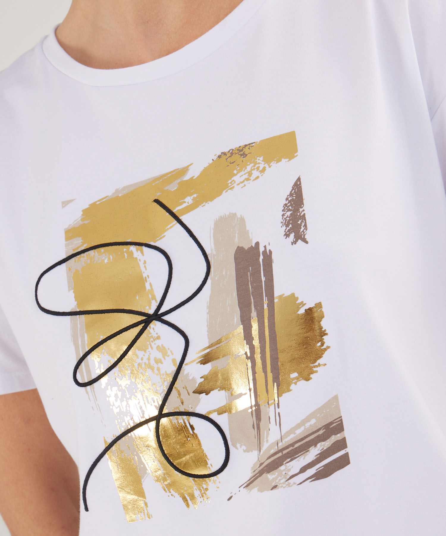 Camiseta Manga Corta Corrida Con Screen En Frente