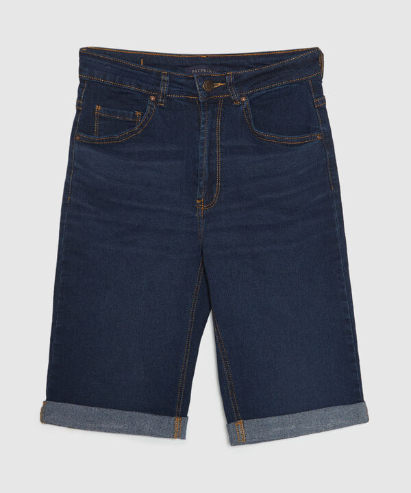 Bermuda en Denim con Guardapolvos