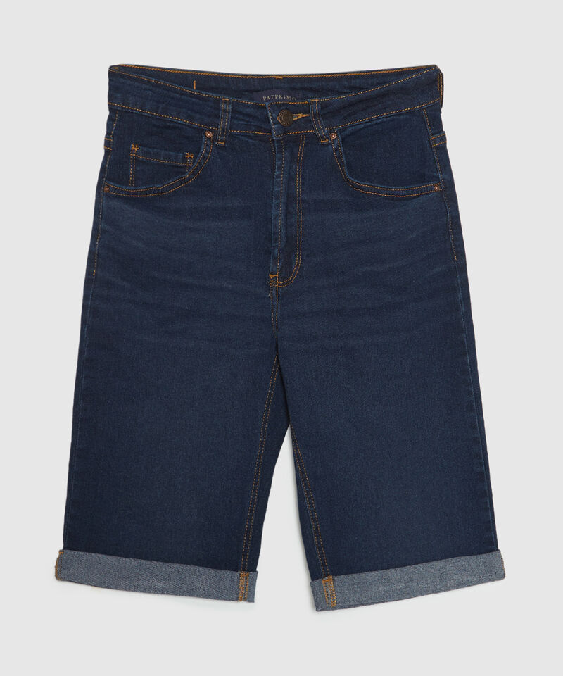 Bermuda en Denim con Guardapolvos