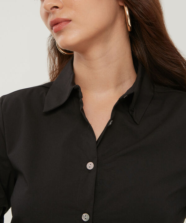 Camisa Unicolor En Popelina Monoproducto