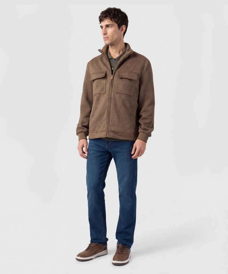 Chaqueta Con Bolsillos De Tapa Para Hombre