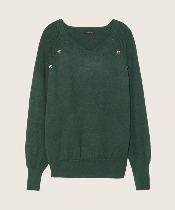 Saco Manga Larga Cuello V Con Botones