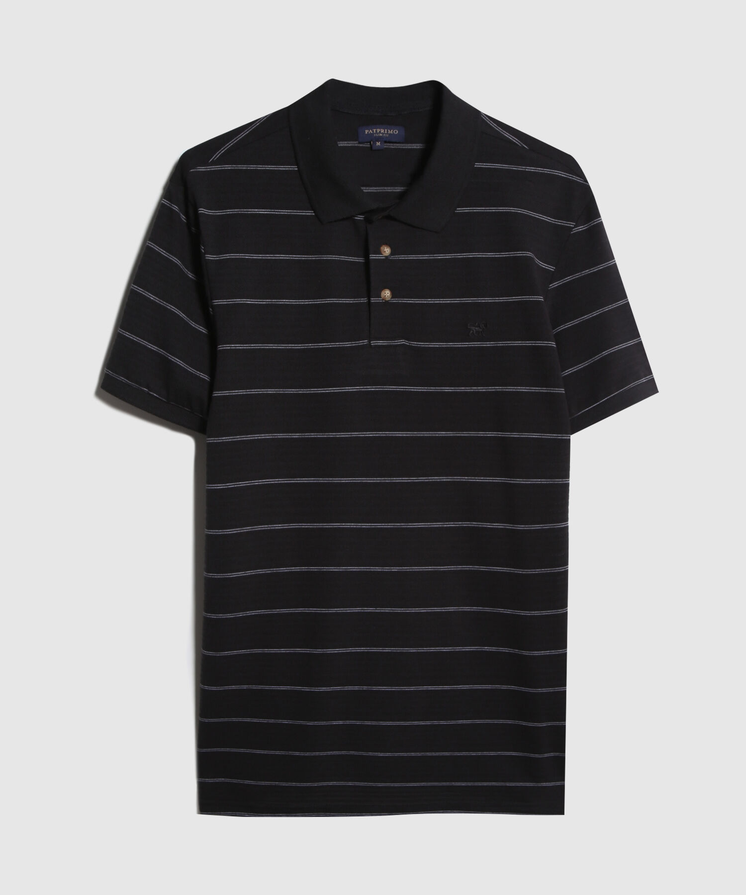 Polo Preteñida Con Cuello Y Puños Tejidos, Sin Bolsillo Y Silueta Slim Fit
