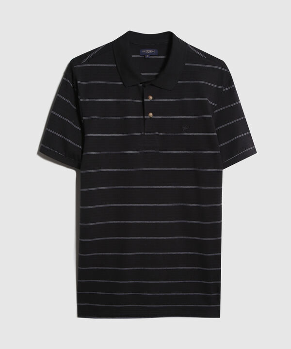 Polo Preteñida Con Cuello Y Puños Tejidos, Sin Bolsillo Y Silueta Slim Fit