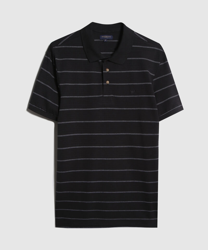 Polo Preteñida Con Cuello Y Puños Tejidos, Sin Bolsillo Y Silueta Slim Fit