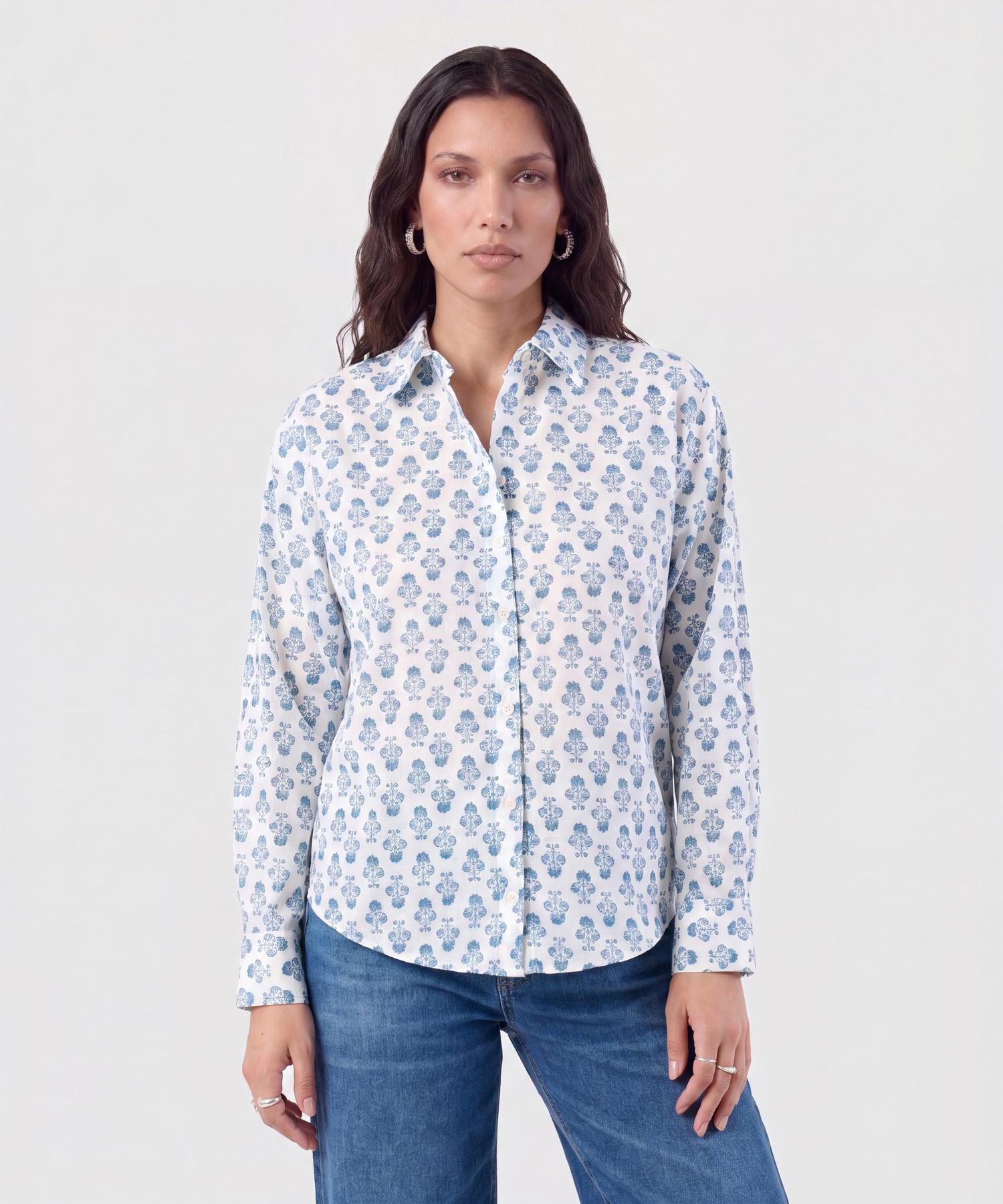 Camisa De Cuello Cl&aacute;sico Para Mujer