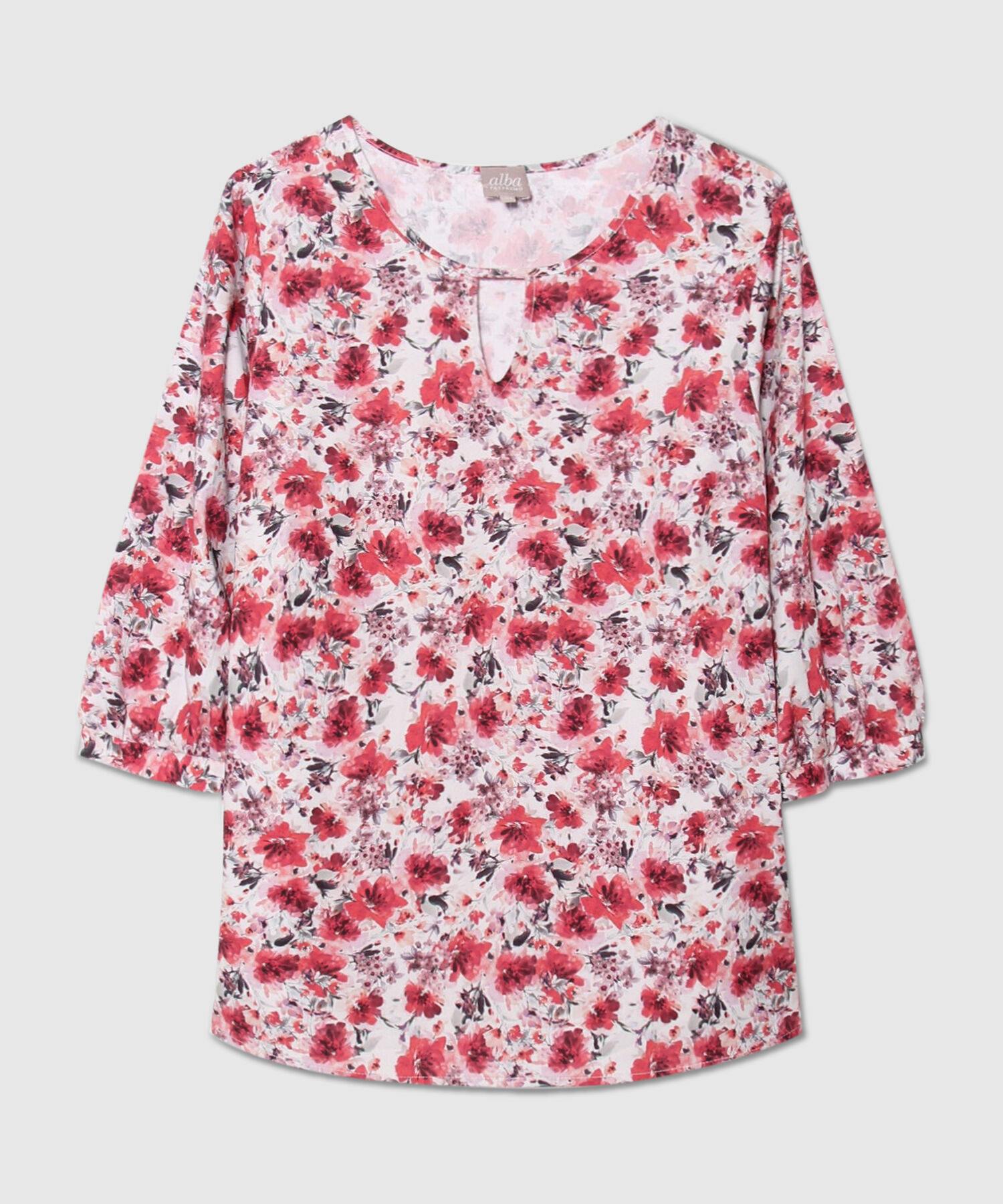 Blusa Manga 3/4 Con Abertura En Frente