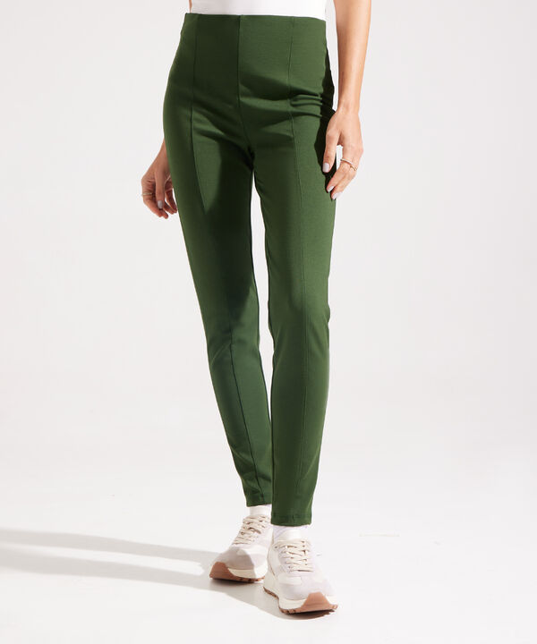 Leggings Unicolor Con Vena En Frente image number null
