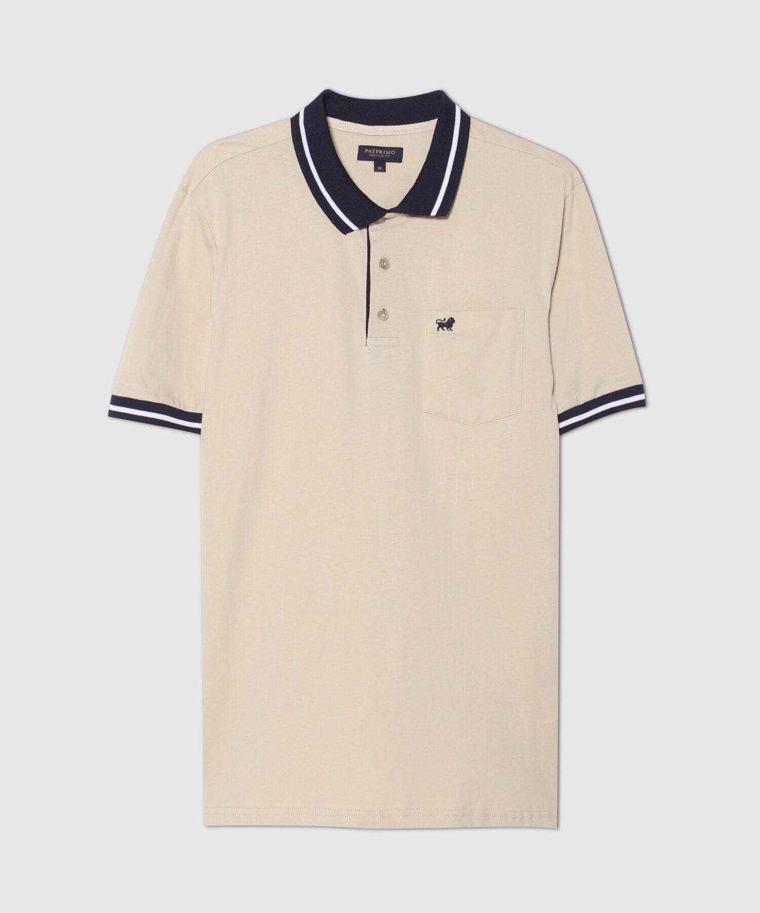 Polo Cuello Y Puños Tejidos, Jersey Unicolor, Regular ­Fit Con Bolsillo, Magia En El Caribe Linea Moda