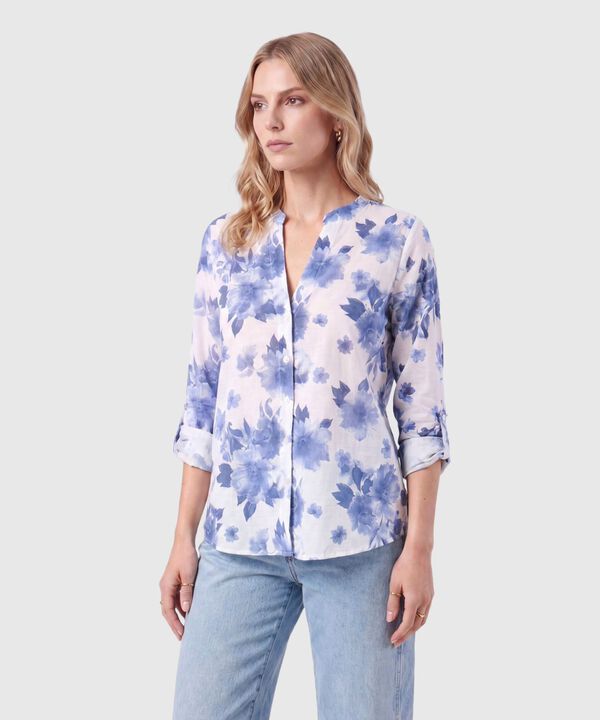 Blusa Manga Larga Con Ajuste Para Mujer image number null