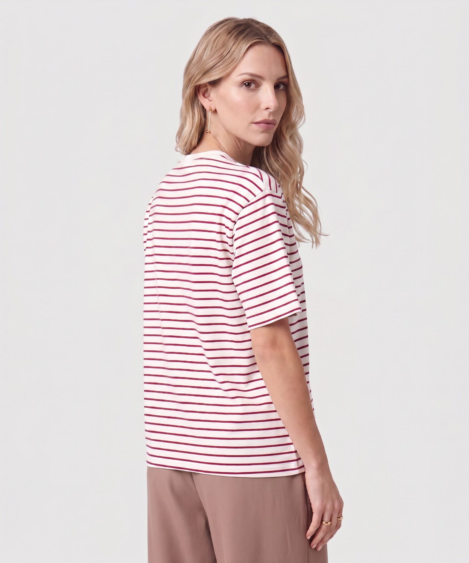 Camiseta Estampada De Manga Corta Para Mujer
