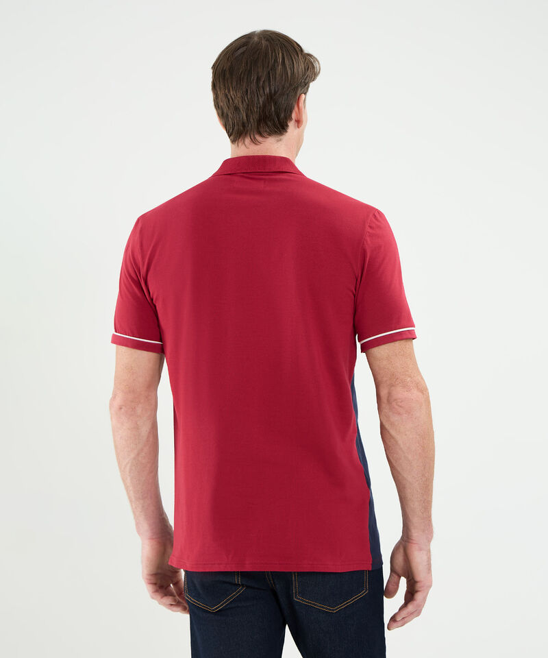 Polo Cuello Tejido Con Bloque De Color Para Hombre