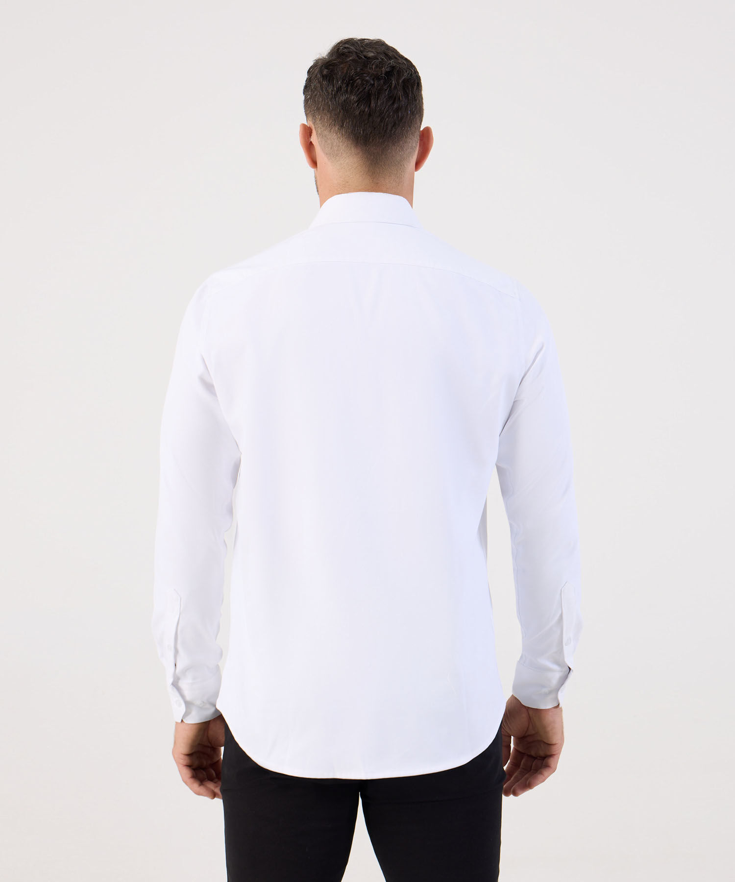 Camisa Formal De Manga Larga Con Bolsillo Para Hombre