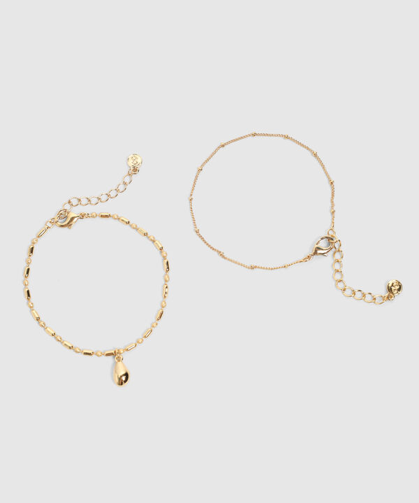 Set Pulseras x2 con Dije para Mujer