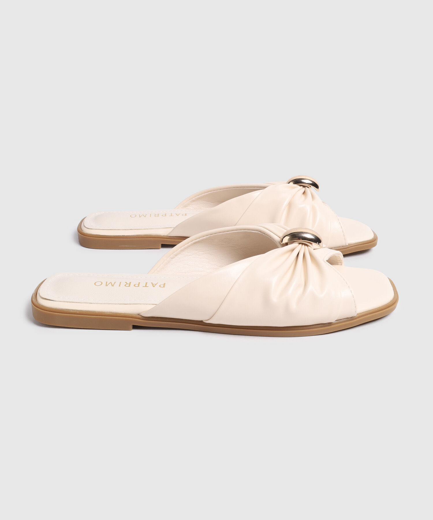 Sandalias Planas Con Detalle De Nudo Para Mujer