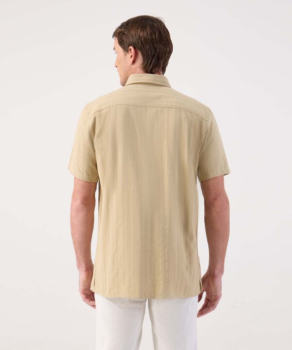 Camisa de Manga Corta Texturizada para Hombre