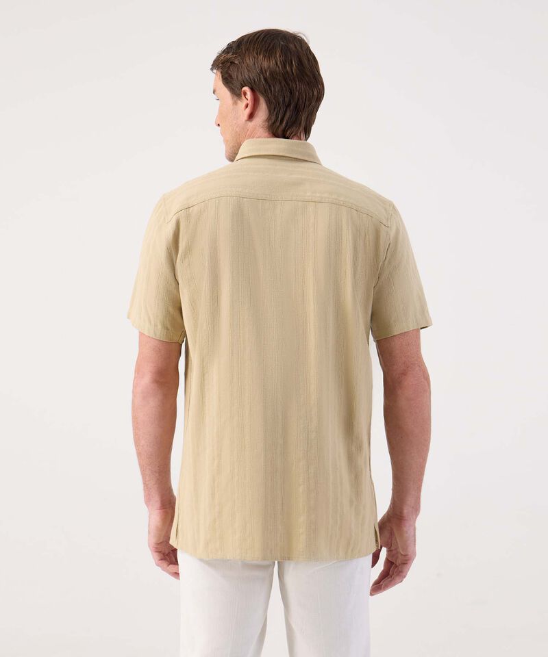 Camisa de Manga Corta Texturizada para Hombre