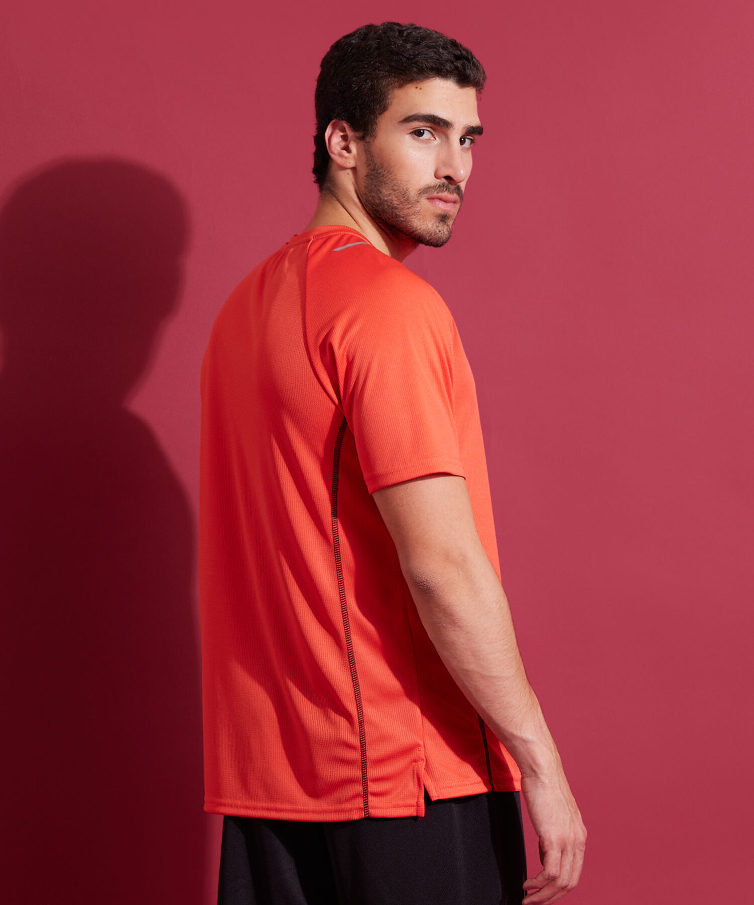 Camiseta Para Hombre De Diseño Deportivo, Cuello Redondo, Manga Corta De Tejido Texturizado