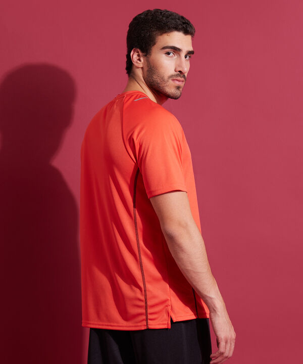 Camiseta Para Hombre De Diseño Deportivo, Cuello Redondo, Manga Corta De Tejido Texturizado