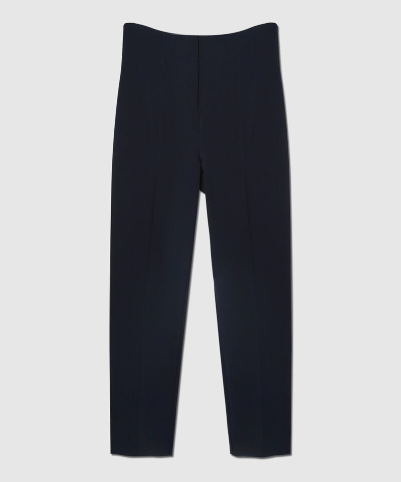 Pantalón Tiro Alto Largo Al Tobillo Unicolor