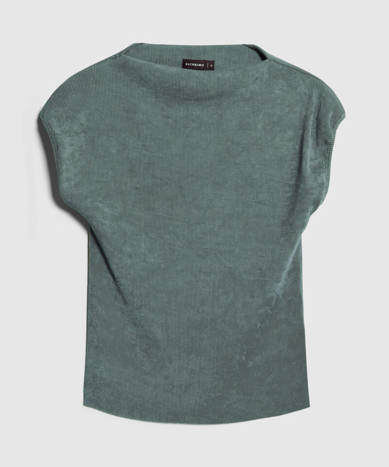 Camiseta Plisada Manga Sisa