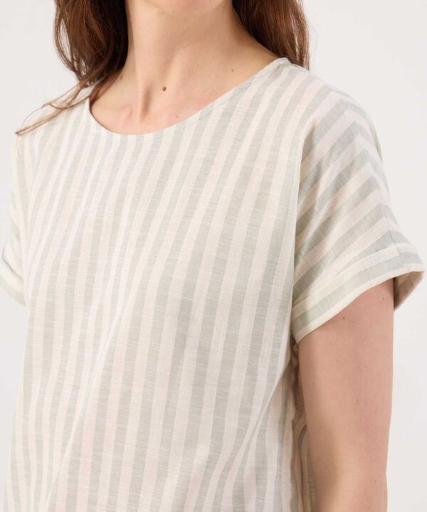 Blusa Manga Corta A Rayas image number null