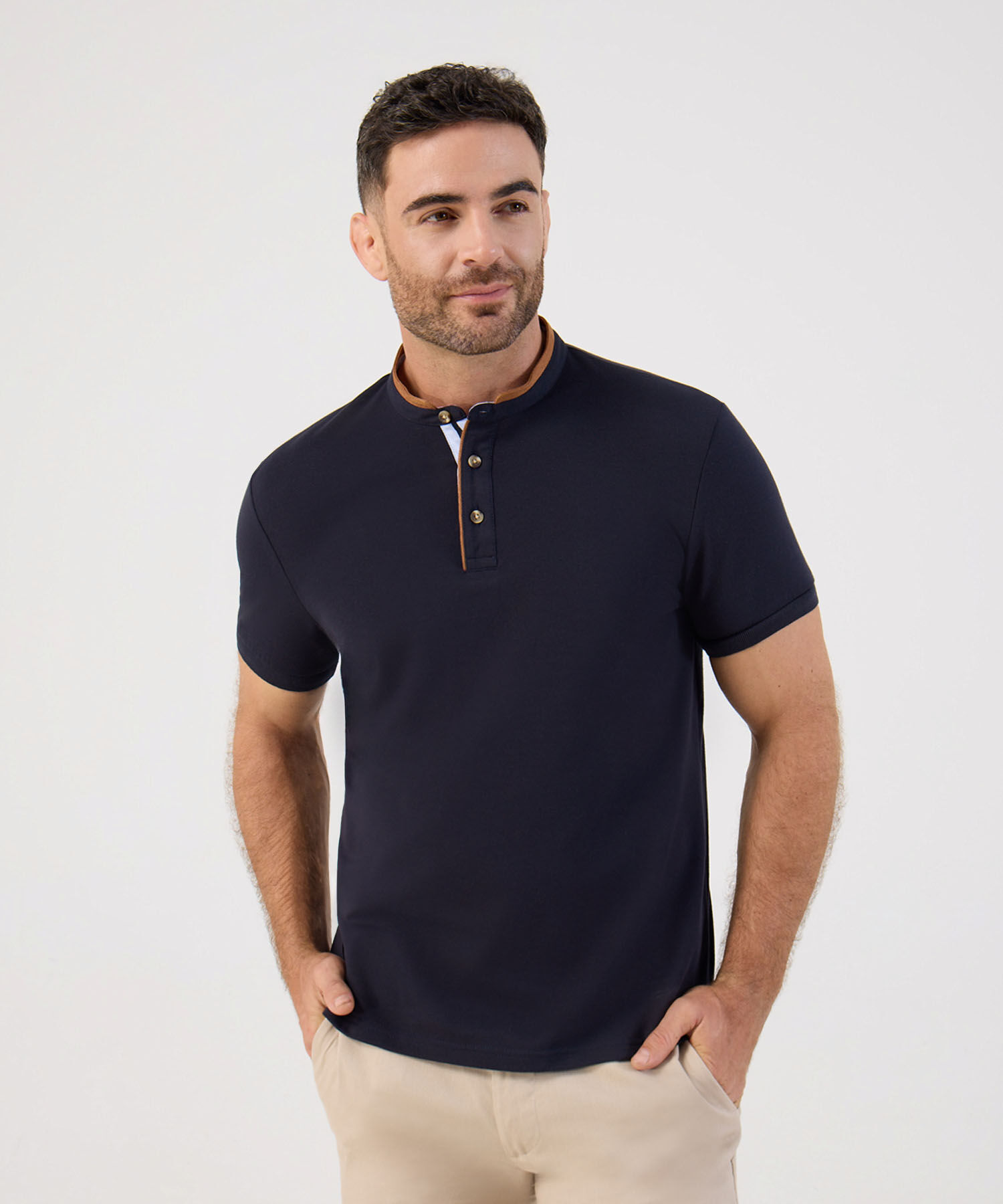 Polo Cuello Neru Slim Fit para Hombre